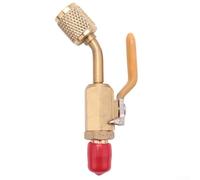 Drivstraw Brass For HVAC Shut-Off Ball Valve for R410a and R134a Systems - 4-Inch AC Charging Hose Compatible, Yellow Globe Valve, 90 mm × 45 mm