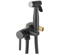 Drivstraw Brushed Nickel Bidet Sprayer Kit Featuring Tight Seal Connections And Consistent Delivery Personal Use(Black)