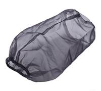 Drivstraw Car Air Filter Cover Protective Sleeve for Vehicle Air Systems - Polyester Mesh Dust Protection Shield Compatible with Aftermarket Filters,(Black - Long Style)