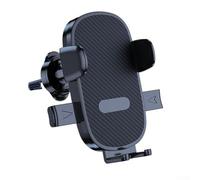 Drivstraw Car Phone Holder for Air Vent Mount - 360° Adjustable Rotation Bracket with Non-Slip Silicone Grip, ABS Material, Fit for Smartphones - Black(Stripe)