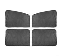 Drivstraw Car Sun Shade for Front & Rear - Mesh Blackout Heat Insulating Sunshield with Magnetic Track Mount, Foldable & Retractable, 4-Piece Set for Most