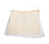 Drivstraw Car Sunshade with Suction Cup Mount, Thermal Insulation UV Protection Shade for Automobile Interior, Cotton Embroidered Daisy or Lace Design, (B)