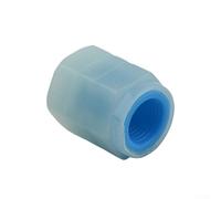 Drivstraw Car Tire Valve Stem - Glow-in-the-Dark Fluorescent Blue Covers for Wheels, 16mm x 12mm, ABS Material, Leak-Proof Rubber Seal, Fits Standard Valves on Cars(4pc)