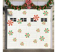 Drivstraw Christmas Garage Door Stickers Festive MERRY AND BRIGHT Marquee Letters Weather-Resistant Bulb Decals Application Removable Colorful Paper Set Indoor Outdoor(3)