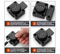 Drivstraw Combination Sliding Bolt Lock for Gate, Shed, Door, Garage, Caravan | Heavy Duty Zinc Alloy & Iron Security Latch | No Key Required, Resettable Code |(Red Bronze)