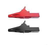 Drivstraw Copper Crocodile Clip with 4mm Banana Socket| 1500V 32A Nickel-Plated Test Probe for Multimeter| PA Insulated For Alligator Clamp for Electrical Testing| Red(Black)