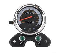 Drivstraw Digital Motorcycle Speedometer Tachometer with LED LCD Display, 12V DC for Retro Retrofit Installation on All Motorcycles, Odometer Function Included