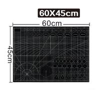 Drivstraw Double-Sided Anti-Slip Cutting Mat for A2/For A3/For A4/A5 - 3mm Thick PP Sewing & Engraving Pad with Clear Dual-Sided Scale, Washable Craft for (A-2 black)