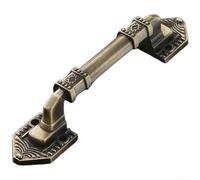 Drivstraw European Antique Exposed Aluminum Alloy Door Handle for Sliding, & Cabinet Doors - Brushed Bronze Pull with Rust-Resistant Finish, 150/196/245 mm(Little cyan)