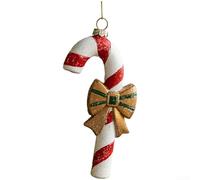 Drivstraw Festive Hand Painted PVC Ornament Collection for Christmas Tree Decor Featuring Assorted Designs Such as House, Drum, Garland, Van, Truck(Cane)