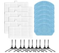 Drivstraw Filter, Side Brush and Reusable Mop Pad Kit for MAMNV BR150/BR151 2-in-1 Robot Vacuum Cleaner, Compatible with BR150/BR151, BR150/BR151(C)