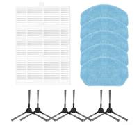 Drivstraw Filter, Side Brush and Reusable Mop Pad Kit for MAMNV BR150/BR151 2-in-1 Robot Vacuum Cleaner, Compatible with BR150/BR151, BR150/BR151(B)