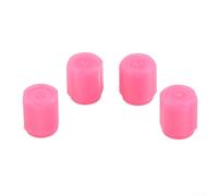 Drivstraw Fluorescent Valve Stem Covers for Cars - 4-Pack Glow-in-the-Dark Tire Valve Made of ABS, Compatible with Standard Valves, Pink Finish for Enhanced