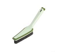 Drivstraw Four-in-One Crevice Cleaning Brush Set for Bathroom, Toilet, Wall Corners & Floors - Removable Stiff Bristle Tools with Extended Handle, PP + TPR(green)