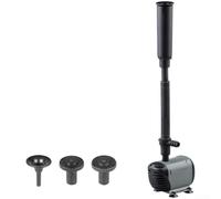 Drivstraw Garden Submersible Fountain Pump 600L/H Adjustable Flow with Filter and 3 Nozzle Attachments for Pond Water Features Outdoor Landscaping Black(EQB-600P)