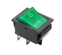 Drivstraw Green Rocker Switch with Waterproof Cover, 4 Pin DPST ON/Off, 16A 250V AC, for Carpet Cleaners, Refrigerators, Kettles, Industrial Appliances and Machine Tools
