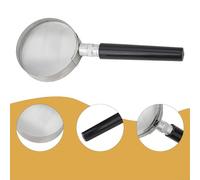 Drivstraw Handheld Magnifying Glass with 50mm Metal Frame and ABS Handle, 5X Optical Glass Lens for Reading Newspapers, Books, Antiques, and Inspection Tasks