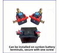 Drivstraw Heavy Duty Battery Disconnect Switch for 12V and 24V Vehicles - Pure Copper Conductors, 300A Rated, Aluminum Alloy Housing, Side-Mountable Design for Cars,(A)