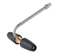 Drivstraw High-Pressure Gutter Cleaner Kit with 1/4" Quick Connect Fitting and 2 Rotary Turbo Nozzles for Pressure Washers - Brass Construction, Up to 3300 PSI,