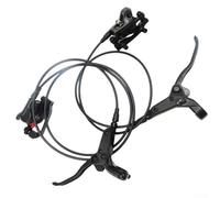 Drivstraw Hydraulic Disc Brake Set for Mountain Bike, Aluminum Alloy CNC Levers and 2-Piston Calipers, Compatible with 160mm Rotors, Front 850mm & Rear 1350mm