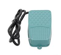 Drivstraw Industrial Momentary Foot Switch Pedal - Heavy-Duty Anti-Slip Electric Footswitch for Control Circuits, 10A/250V, 1NC 1NO, 1m Cable, Million Cycle Mechanical(TFS-2)