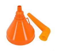 Drivstraw Large Detachable Automotive Funnel for Water, Oil, & Petrol - Acid-Resistant Polyethylene with Removable Brass Strainer, Two-Step Spout & Splash Guard