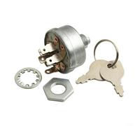 Drivstraw Lawn Mower Ignition Switch with 2 Keys - Metal Replacement for AM38227, 33-398 and 430-110 Models - 6 x 4 x 4 cm, Silver Safety Switch for Outdoor Power