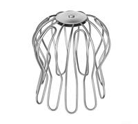 Drivstraw Leaf Protection Mesh 2 Pack for Rain Gutters Downpipes 87 to 100 mm Zinc Iron Wire Leaf Catcher Adjustable Basket Anti Blockage Elastic Drain Cover Silver for Roofs Patios Gardens Balconies