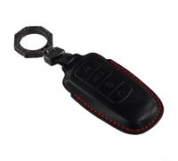 Drivstraw Leather Car Key Cover for Chery 5 - Full-coverage, Anti-drop, Wear-resistant Remote Key Case with Precise Button Cutouts, Black (Pack of 1)