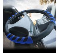 Drivstraw Leather Steering Wheel Cover for Truck, Van & Bus - 40 cm / 42 cm / 45 cm Anti-Slip Grip with Rubber-Blend Texture, Direct-Fit No-For Sew Installation, (42CM)