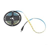 Drivstraw LED Motion Sensor Light Strip with Battery Box, Human Body Infrared感应 + Light Control, Flexible Waterproof IP65 Cabinet Bed Under Counter For Lighting,(white light-5M)