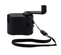Drivstraw Manual Hand Crank Generator High Power Hand-cranked Generator Portable USB Manual Generators USB Charger for Camping Outdoor Activities (Black)