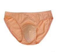 Drivstraw Men's Low Rise Bulge Pouch Briefs Underwear Soft Breathable Quick Dry High Elasticity Solid Color Daily Lingerie for Comfortable Size M-3XL(L Orange)