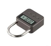 Drivstraw Metal Electronic Timer Padlock with LCD Display, Heavy-Duty Security Lock, Adjustable Countdown up to 99 Hours, USB Rechargeable for Indoor Outdoor Use