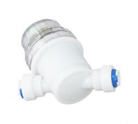 Drivstraw Mini Quick Connect Filter for Home & Garden - /4in 3/8in Threaded Connector, 40- Stainless Steel Mesh, Transparent Cup for Easy, PP/PC(/4inch)