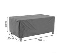 Drivstraw Outdoor Furniture Cover for Patio Table and Chairs, 420D Oxford Cloth Weather Resistant, with Click-Close Straps and Ventilation System, Fits Sets up to 12(270 * 180 * 89CM)