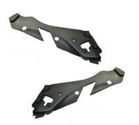 Drivstraw Pair Headlight Upper Protective Cover for - C-Class W204 (2007-2010) - ABS Plastic, Black, Direct Replacement Fit