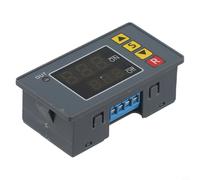 Drivstraw Programmable Digital Delay For Relay Module, DC 12V, 0-999s/min/h Adjustable Timer Switch with Dual LED Display (Set Value & Actual Value), ON/OFF/Cycle