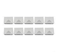 Drivstraw Pyramid Post Cap for Garden Fencing Accessories - Stainless Steel and Galvanized Cover Cap, Square Column Hat, 10-Piece Pack, Fits 16-100 mm Posts, Silver(10pcs 80mm)