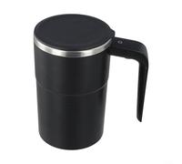 Drivstraw Rechargeable Portable Electric Stirring Cup, 380ml Self-Stirring Mug with 5000rpm Stainless Steel Mixer, USB-C Charging for Coffee, Protein Shakes(Black)