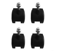 Drivstraw Replacement Caster Wheels for and For Pioneer Electric Oil Heaters, 4 Pack, 40x30mm with 8mm Thread, Black Plastic -Directional Casters for Heater(Without Brake)