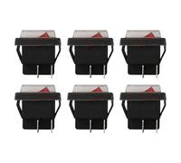 Drivstraw Rocker Switch 4-Pin with Waterproof Cover, Red Illuminated Indicator, 20A 36V DC, Thermoplastic Polycarbonate Housing, for Marine, Automotive & Industrial