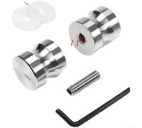 Drivstraw Solid Stainless Steel Shower Glass Door Handle Sliding Pull for Modern Bathroom, Adjustable Installation 4mm-20mm Glass Thickness, Wire Drawn Finish,(Bilateral)