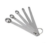 Drivstraw Stainless Steel for MINI Measuring Spoons Set - 5-Piece Kitchen Tool for Baking, Seasoning & Cooking (Tad, for DASH, Pinch, Smidgen, Drop) - 304 Food-Grade,