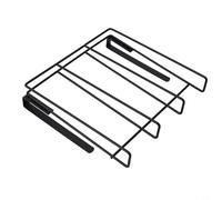 Drivstraw Stainless Steel Paper Towel Holder with Hooks - Space-Saving Under-Cupboard Storage Shelf for Kitchen, Bathroom, RV & Pantry - Holds Towels, Cutting Boards,