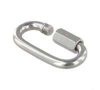 Drivstraw Stainless Steel Quick Link Chain Connector| 316 Marine Grade Locking Carabiner for Camping Yacht Diving| Polished Heavy Duty Rigging Hardware for Sunshade Sails(9mm)