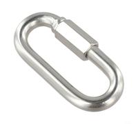 Drivstraw Stainless Steel Quick Link Chain Connector| 316 Marine Grade Locking Carabiner for Camping Yacht Diving| Polished Heavy Duty Rigging Hardware for Sunshade Sails(7mm)