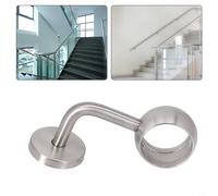 Drivstraw Stainless Steel Round Tube Handrail Support Brackets for Staircase Kits - 38mm / 42mm / 50mm Diameter Pipe Fittings, Polished Chrome Finish, Concealed Fixings,(38mm)