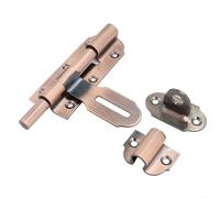 Drivstraw Stainless Steel Slide Bolt Lock for External and Internal Doors, Garden, Cabinets & - 105mm or 150mm Length, Matte Black or Red Bronze(Red Bronze 4 inch)