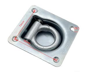 Drivstraw Stainless Steel Van Floor Tie Down Anchor with Spring Mechanism - 2000 lbs Break Strength, Compact 10.2 x 9.6 cm RV & Trailer Floor Anchor for Secure Load